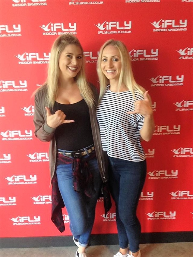 Girls getting ready to fly at iFLY