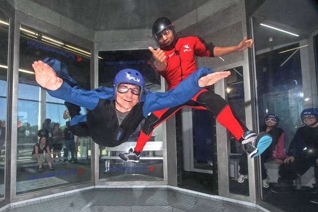 Flyer and instructor posing for a photo