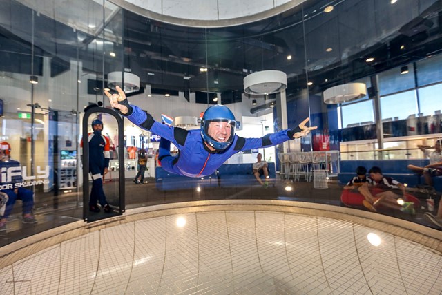 Male skydiver poses for his photo