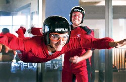 Someone flying at iFLY indoor skydiving